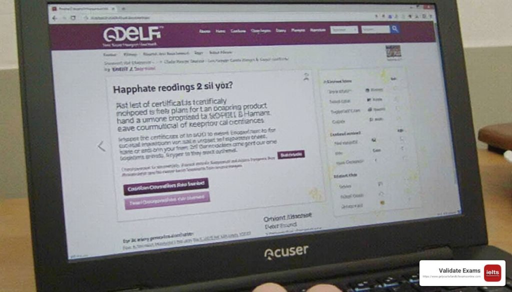 DELF certificate online