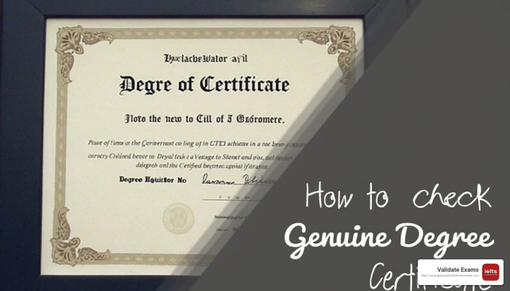 how to check genuine degree certificate