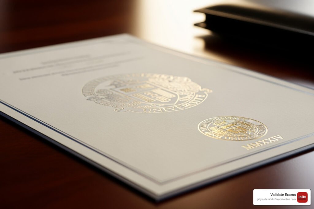 authentic IELTS certificate